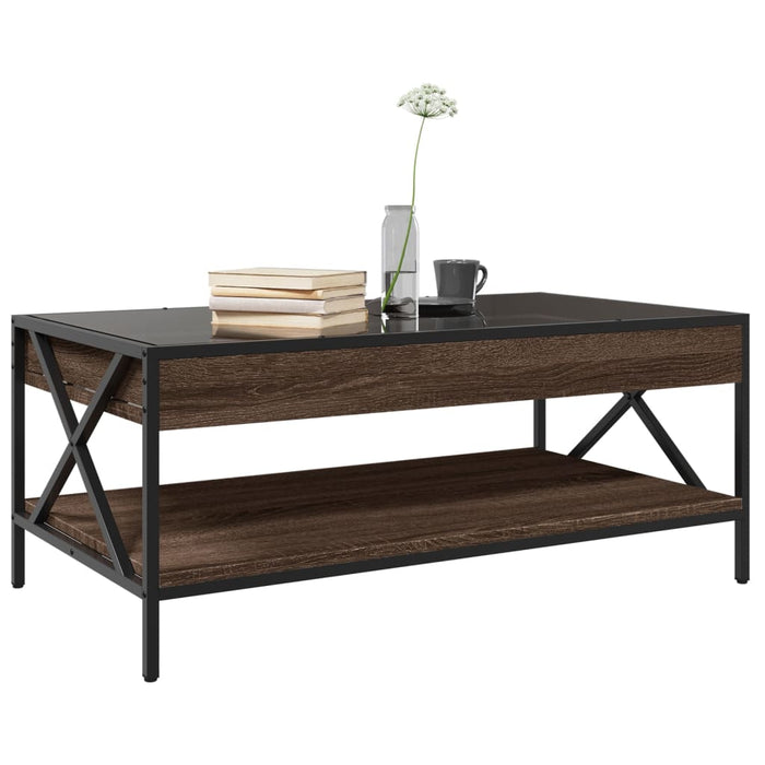 Măsuță de cafea cu LED infinity, stejar maro, 90x50x38 cm - WALTI WALTI