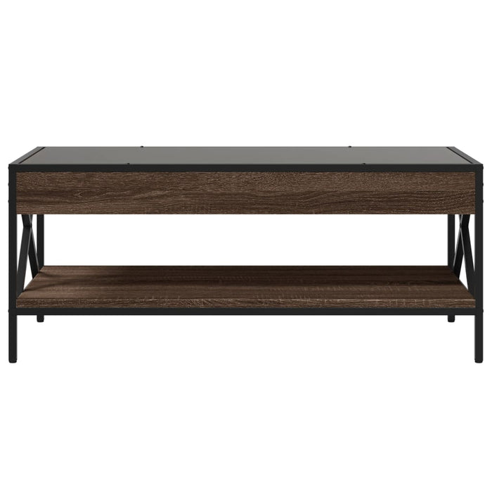Măsuță de cafea cu LED infinity, stejar maro, 90x50x38 cm - WALTI WALTI