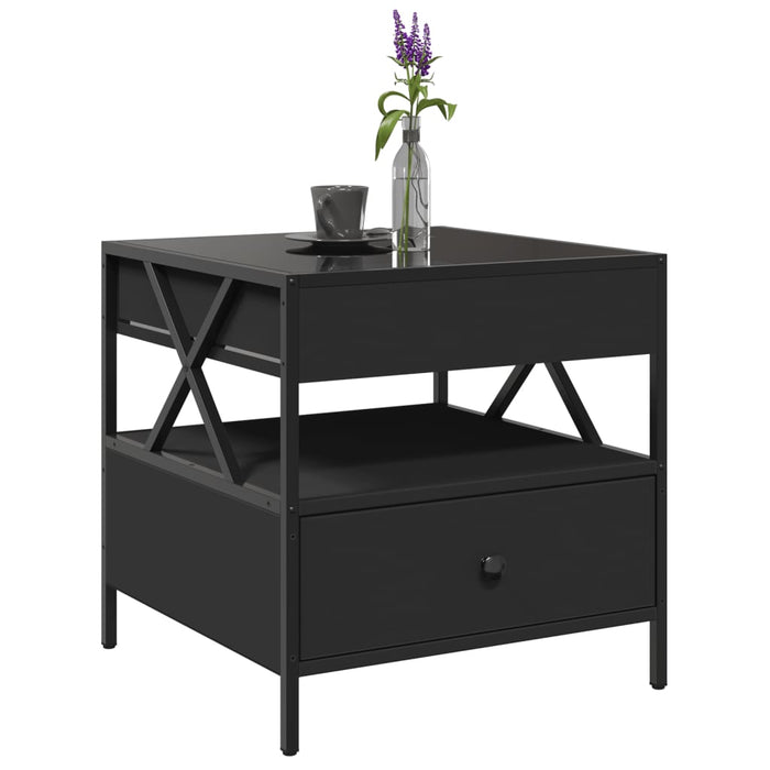 Măsuță de cafea cu LED infinity, negru, 50x50x51 cm - WALTI WALTI