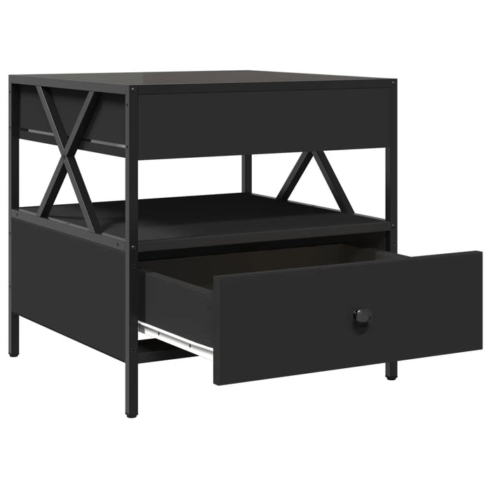 Măsuță de cafea cu LED infinity, negru, 50x50x51 cm - WALTI WALTI