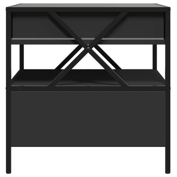 Măsuță de cafea cu LED infinity, negru, 50x50x51 cm - WALTI WALTI