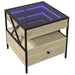 Măsuță de cafea cu LED infinity, stejar sonoma, 50x50x51 cm - WALTI WALTI
