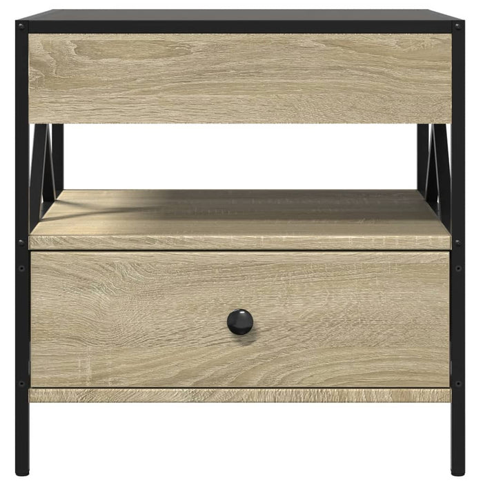 Măsuță de cafea cu LED infinity, stejar sonoma, 50x50x51 cm - WALTI WALTI