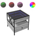 Măsuță de cafea cu LED infinity, gri sonoma, 50x50x51 cm - WALTI WALTI