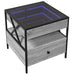 Măsuță de cafea cu LED infinity, gri sonoma, 50x50x51 cm - WALTI WALTI