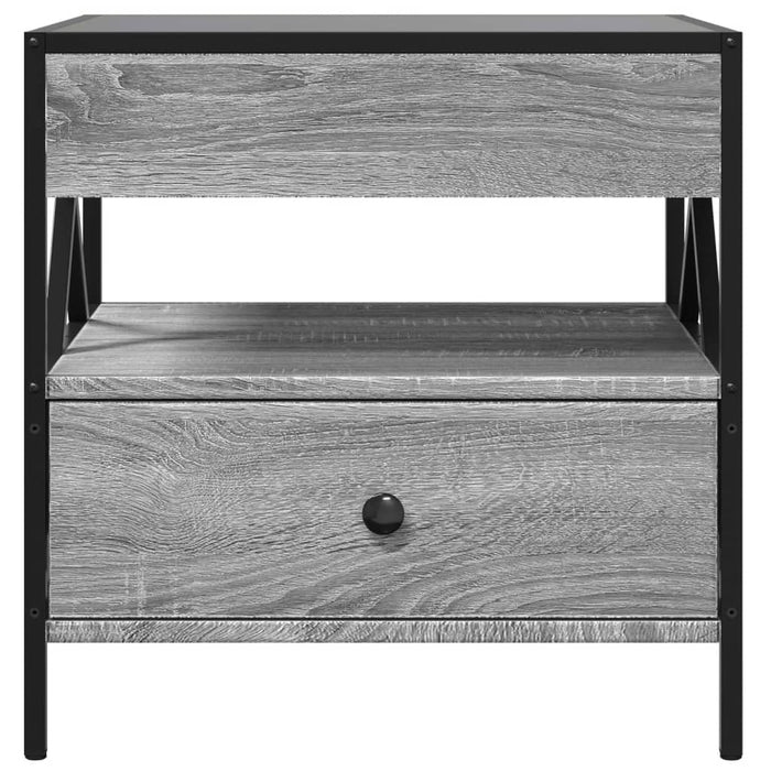 Măsuță de cafea cu LED infinity, gri sonoma, 50x50x51 cm - WALTI WALTI