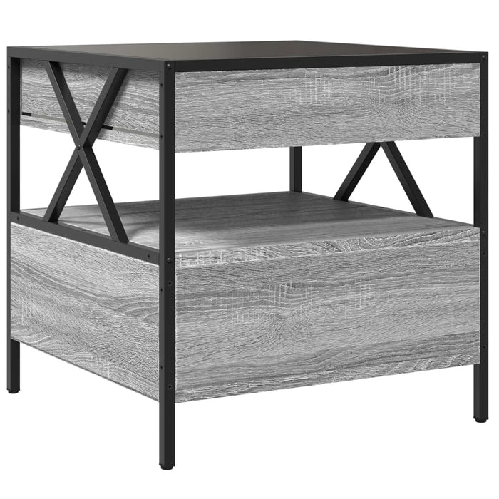 Măsuță de cafea cu LED infinity, gri sonoma, 50x50x51 cm - WALTI WALTI
