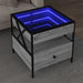 Măsuță de cafea cu LED infinity, gri sonoma, 50x50x51 cm - WALTI WALTI