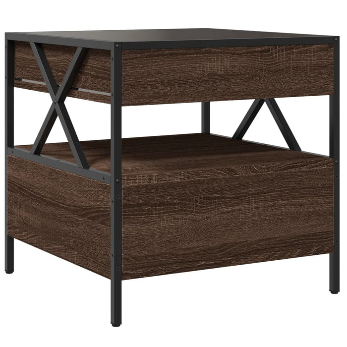 Măsuță de cafea cu LED infinity, stejar maro, 50x50x51 cm - WALTI WALTI