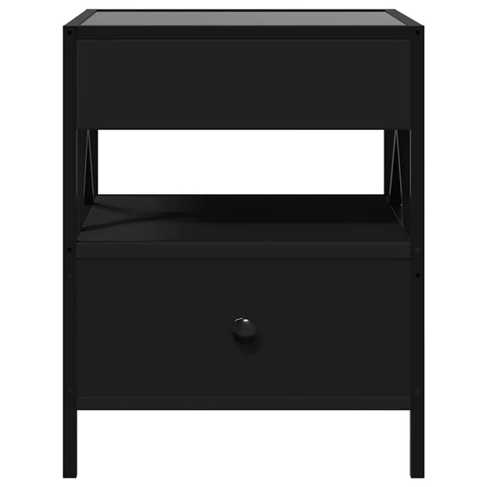 Măsuță de cafea cu LED infinity, negru, 40x40x51 cm - WALTI WALTI