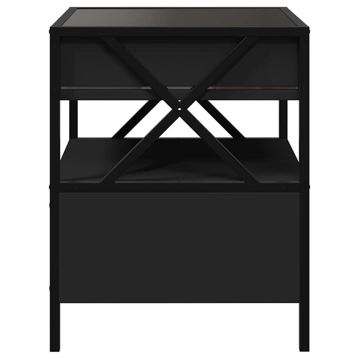 Măsuță de cafea cu LED infinity, negru, 40x40x51 cm - WALTI WALTI