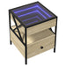 Măsuță de cafea cu LED infinity, stejar sonoma, 40x40x51 cm - WALTI WALTI