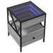 Măsuță de cafea cu LED infinity, gri sonoma, 40x40x51 cm - WALTI WALTI
