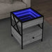 Măsuță de cafea cu LED infinity, gri sonoma, 40x40x51 cm - WALTI WALTI