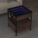 Măsuță de cafea cu LED infinity, stejar maro, 40x40x51 cm - WALTI WALTI