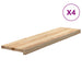 Trepte scari 4 buc Stejar masiv netratat 100x25x2 cm - WALTI WALTI