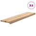 Trepte scari 4 buc Stejar masiv netratat 110x25x2 cm - WALTI WALTI