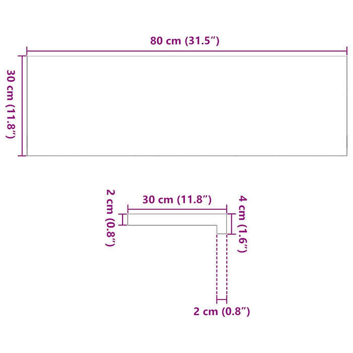 Trepte scari 8 buc Stejar masiv netratat 80x30x2 cm - WALTI WALTI