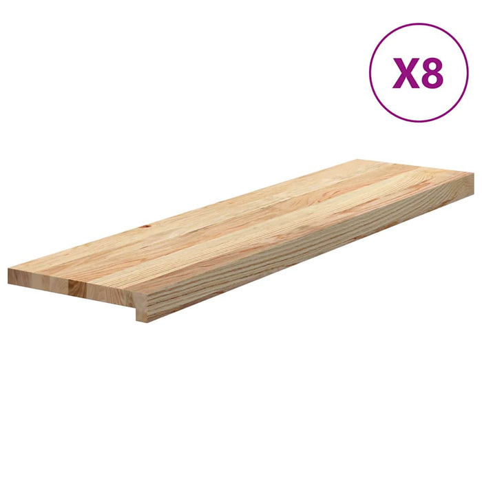 Trepte scari 8 buc Stejar masiv netratat 100x30x2 cm - WALTI WALTI