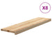 Trepte scari 8 buc Stejar masiv netratat 100x30x2 cm - WALTI WALTI