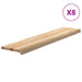 Trepte scari 8 buc Stejar masiv netratat 120x30x2 cm - WALTI WALTI