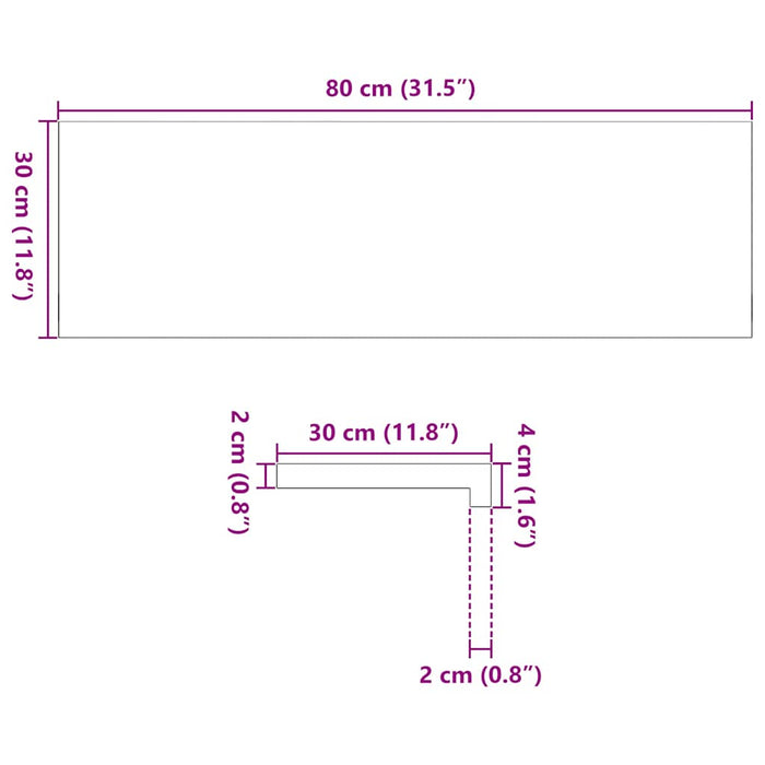 Trepte scari 12 buc Stejar masiv netratat 80x30x2 cm - WALTI WALTI