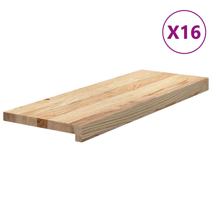 Trepte scari 16 buc Stejar masiv netratat 70x30x2 cm - WALTI WALTI