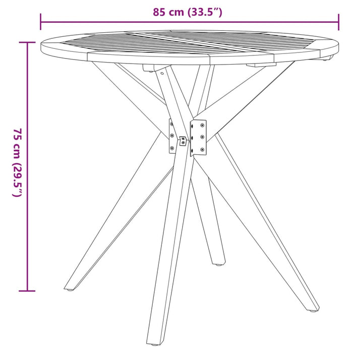 Set mobilier de grădină, 3 piese, lemn masiv de acacia - WALTI WALTI