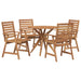 Set mobilier de grădină, 5 piese, lemn masiv de acacia - WALTI WALTI