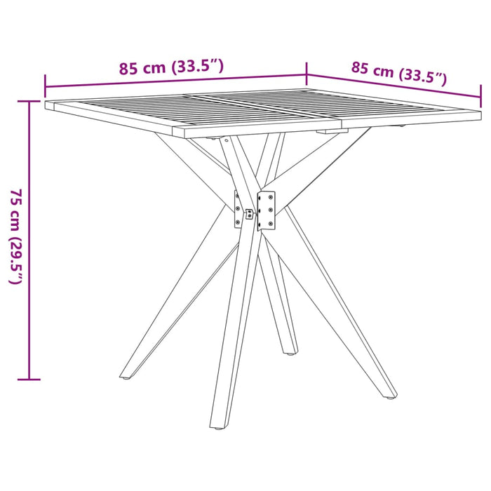 Set mobilier de grădină, 3 piese, lemn masiv de acacia WALTI