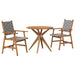 Set mobilier de grădină, 3 piese, lemn masiv de acacia - WALTI WALTI