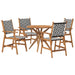 Set mobilier de grădină, 5 piese, lemn masiv de acacia - WALTI WALTI
