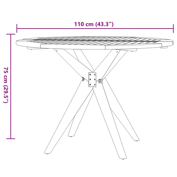 Set mobilier de grădină, 5 piese, lemn masiv de acacia - WALTI WALTI