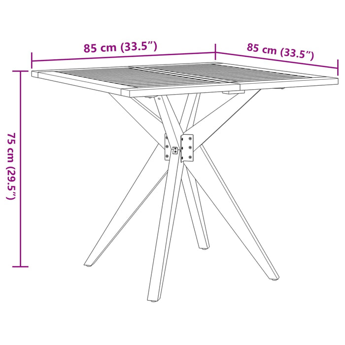 Set mobilier de grădină, 3 piese, lemn masiv de acacia WALTI