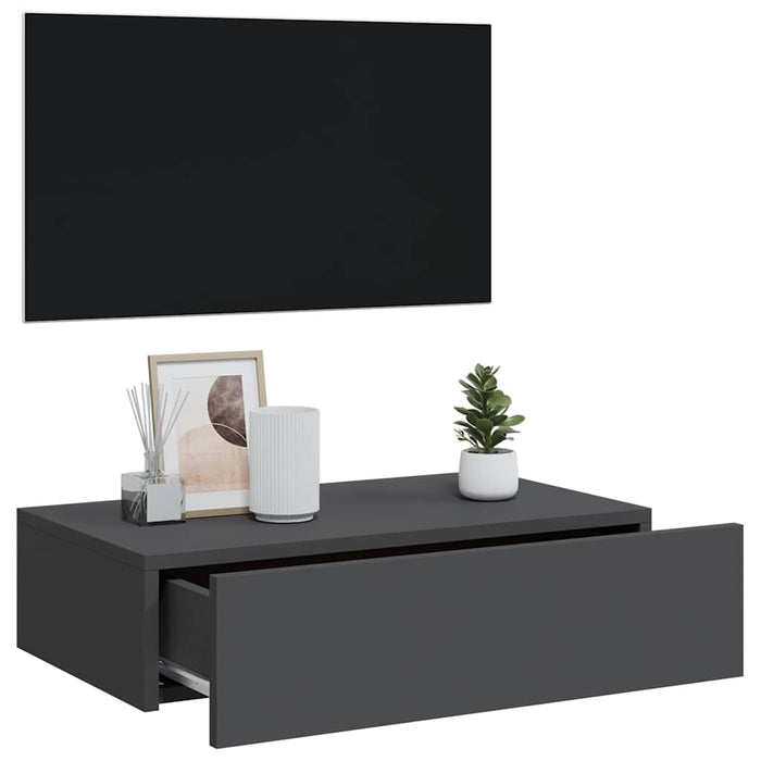 Dulap TV cu lumini LED gri 60x35x15,5 cm WALTI