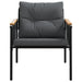 Set mobilier de balcon, 3 piese, cu perne, negru, oțel - WALTI WALTI