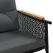 Set mobilier de balcon, 3 piese, cu perne, negru, oțel - WALTI WALTI