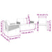 Set mobilier de balcon, 3 piese, cu perne, negru, oțel - WALTI WALTI