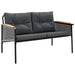 Set mobilier de balcon, 5 piese, cu perne, negru, oțel - WALTI WALTI