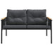 Set mobilier de balcon, 5 piese, cu perne, negru, oțel - WALTI WALTI