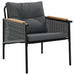 Set mobilier de balcon, 5 piese, cu perne, negru, oțel - WALTI WALTI