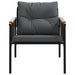 Set mobilier de balcon, 5 piese, cu perne, negru, oțel - WALTI WALTI