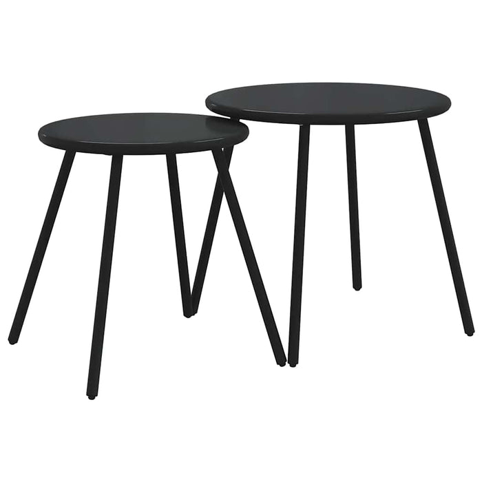 Set mobilier de balcon, 5 piese, cu perne, negru, oțel - WALTI WALTI