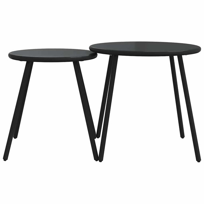 Set mobilier de balcon, 5 piese, cu perne, negru, oțel - WALTI WALTI