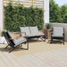 Set mobilier de balcon, 3 piese, cu perne, negru, oțel - WALTI WALTI