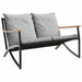 Set mobilier de balcon, 5 piese, cu perne, negru, oțel - WALTI WALTI