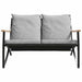 Set mobilier de balcon, 5 piese, cu perne, negru, oțel - WALTI WALTI