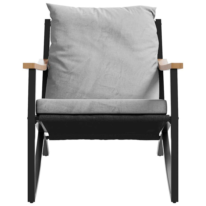 Set mobilier de balcon, 5 piese, cu perne, negru, oțel - WALTI WALTI