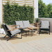 Set mobilier de balcon, 5 piese, cu perne, negru, oțel - WALTI WALTI