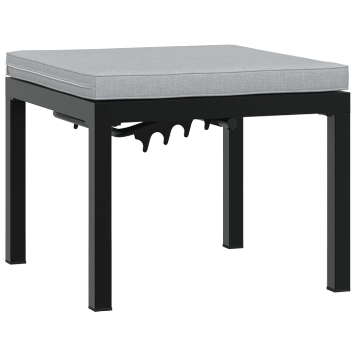 Set canapea de grădină, 5 piese, cu perne, negru, oțel vopsit - WALTI WALTI